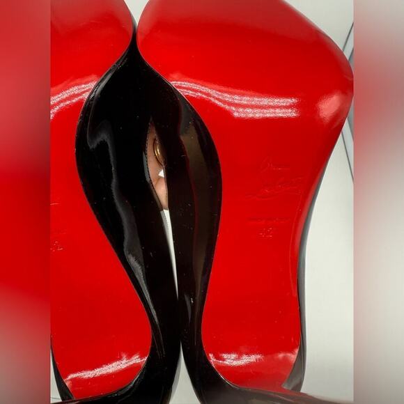 Christian Louboutin Black Patent Leather Hot Chick 100mm pumps EU 42 - Picture 9 of 11